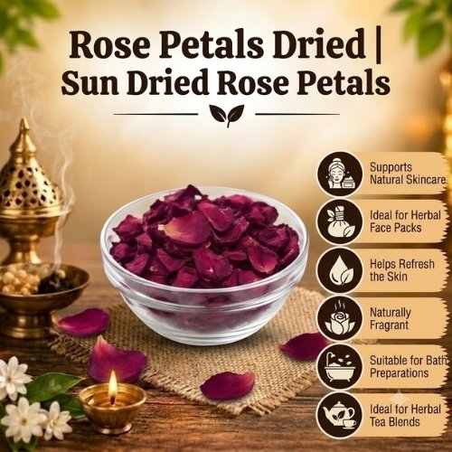 Rose Petals Dried Sun Dried Rose Petals - K. Somu Chetty & Co in Chennai