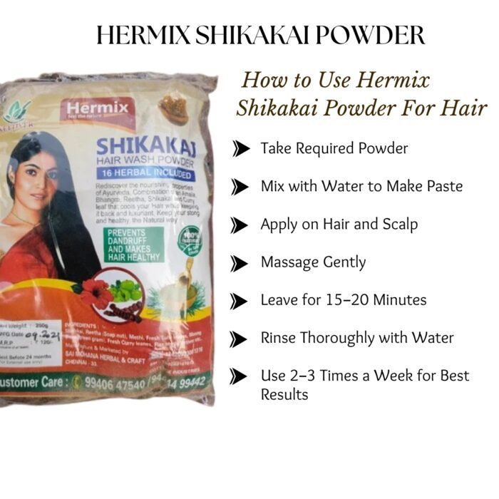 Hermix Shikakai Powder - K. Somuchetty & Co