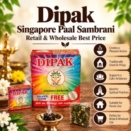 Buy Dipak Singapore Paal Sambrani – Retail & Wholesale Best Price - K. Somu Chetty & Co in Chennai