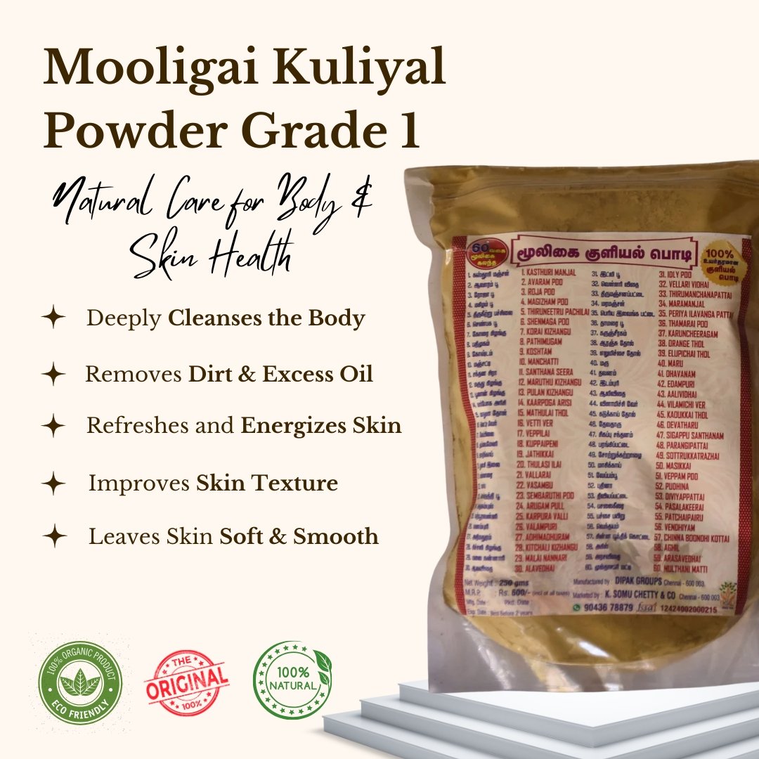 Mooligai Kuliyal Powder Grade 3 - KSC (2) Mooligai Kuliyal Powder Grade 3 - K. Somu Chetty & Co