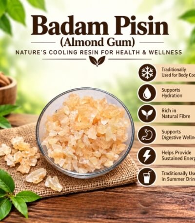 Badam Pisin (Almond Gum) Nature’s Cooling Resin for Health & Wellness - K. Somu Chetty & Co in Chennai