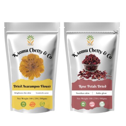 Dry Avarampoo & Dried Rose Petals Combo - K. Somuchetty